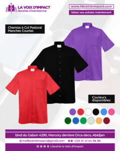 Chemise à Col Pastoral à Manches Courtes