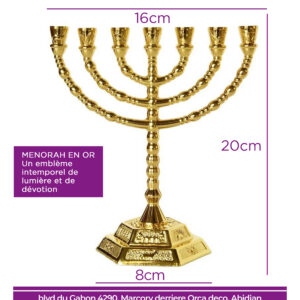 MENORAH EN OR 20CM